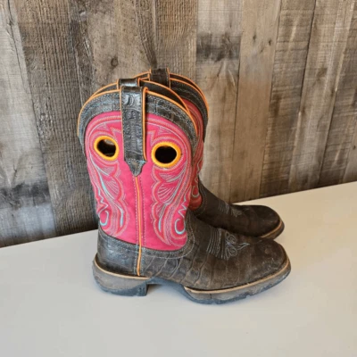 Botas occidentales Durango para mujer dama Rebel Gator en relieve - rojas eléctricas 7,5 m Foto 1 de 4