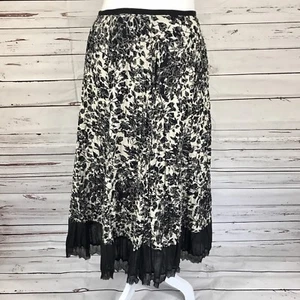 Nygard Collection skirt Womens Size 8 Black /white embroidery pleated NWT - Picture 1 of 8