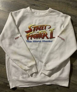 Street Fighter II World Warrior Sweatshirt With Sleeve Fonts Size Large - Picture 1 of 9