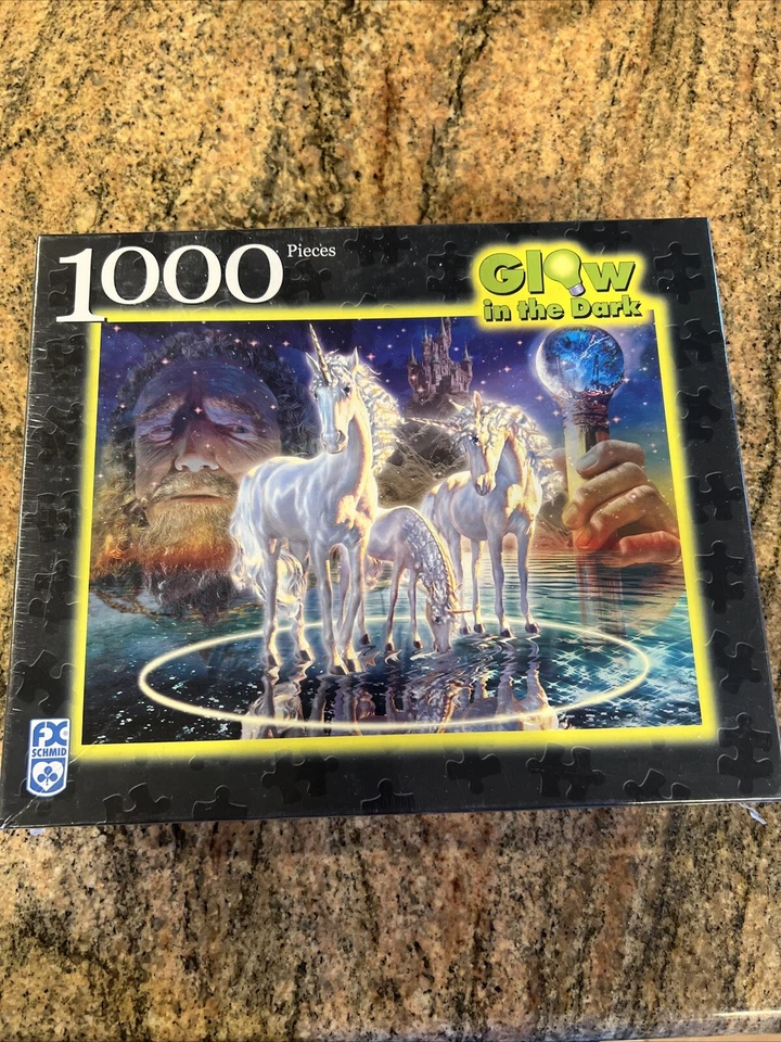 Unicorn Wizard - FX Schmid 1000 Piece Glow in The Dark Puzzle
