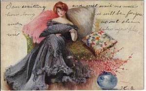  Tuck #2733 Postal Maidens Fair Artist M Horsfall 1907 Qué cansado es - Imagen 1 de 2