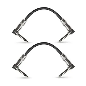 Musician's Gear Standard Instrument Patch Cable-6 in.-Black (2 Pack) - Picture 1 of 2