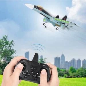 2.4GHz Remote Control Airplane with Light Fixed Wing RC Jet Fighter Toy Gift - Picture 1 of 13