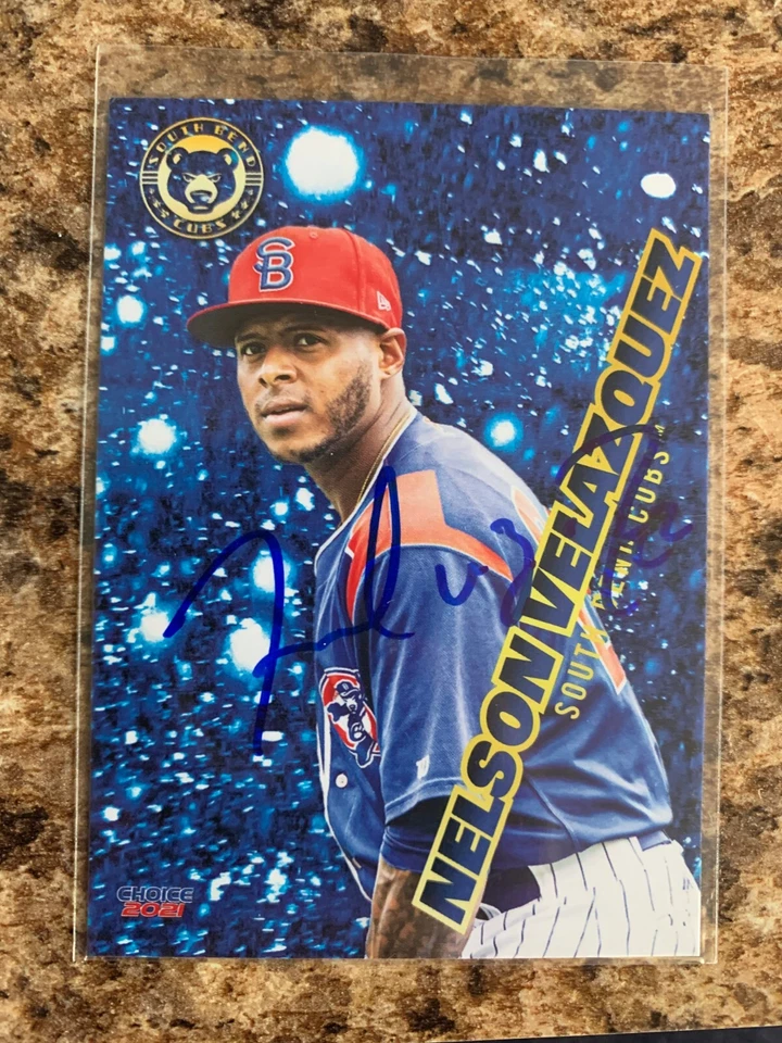 Nelson Velazquez Signed 2021 South Bend Cubs Team Set Auto Rc Chicago Cubs #30 - Image 1 of 1