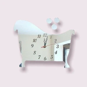 Bath & Bubbles Shaped Silent Tick Acrylic Clocks - Many Colours, Bespoke Made - Picture 1 of 8