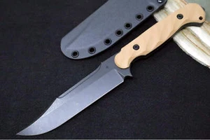 Toor Knives Valor - Black Oxide Finished Blade / CPM-CruWear Steel / Omaha Tan G - Picture 1 of 4