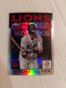 2021 TOPPS CHROME NPB sosuke genda refractor 1986 throwback saltama seibu lions