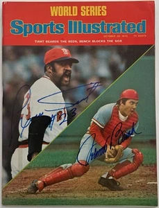 JOHNNY BENCH & LUIS TIANT Signed October 20, 1975 Sports Illustrated Magazine - Picture 1 of 10