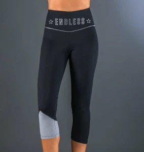 ENDLESS SPORT THIGHTS VANITY STARS 7/8 - BLACK SILVER - Picture 1 of 2