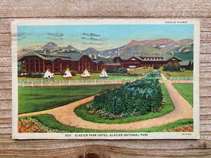 Glacier Park Hotel, Glacier National Park, Curteich, 1948, antike Postkarte - Bild 1 von 2