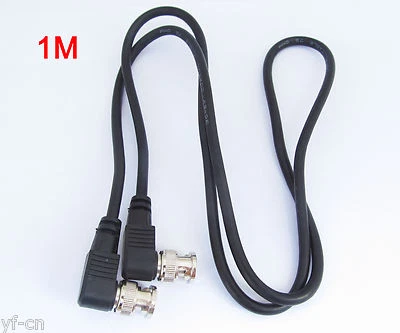 4pcs 1M/3.3FT Right Angle BNC Male to Male RG58 75 Ohm Pigtail Coaxial Cable - Image 1 of 4
