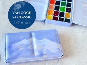 Peinture aquarelle Van Gogh 24 - Casseroles reconditionnées avec boîte en étain - Voyage 1ml - Photo 1 sur 9