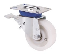 Schwerlastrollen Lenkrolle Bremse Totalfeststeller 80 mm 300 kg Polyamidrad