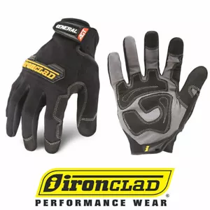 IronClad GUG General Utility Black Work Gloves - Select Size - Picture 1 of 4