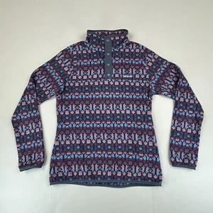 Patagonia Sweater Women Small Pink Purple Micro D Snap-T Aztec Cedar Mesa Stone - Picture 1 of 13