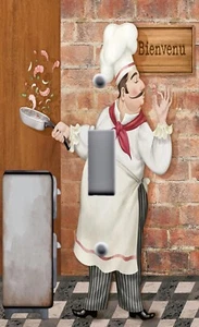 FAT CHEF BIENVENU WELCOME SHRIMP HOME KITCHEN Light Switchplate Wall Outlet NEW - Picture 1 of 27