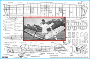Model Airplane Plans (UC): Impala 52" Wingspan Stunter for .35 Engine - Picture 1 of 2