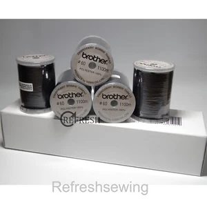 Brother Innov-is F, M, V, XV, XE, XJ Series Embroidery Bobbin Thread 5x1100m BLK - Picture 1 of 3