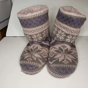 Womens Winter Muk Luk Ankle Slipper / Booties Size Xlarge 11-12 - Picture 1 of 6