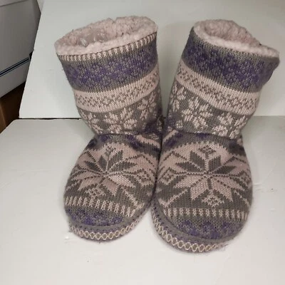 Womens Winter Muk Luk Ankle Slipper / Booties Size Xlarge 11-12 - Image 1 of 4