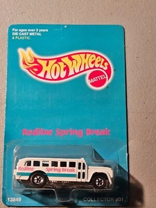 1995 HOT WHEELS REDLINE SPRING BREAK S'COOL BUS WHITE 1 OF 10,000 - Picture 1 of 6