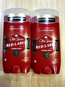 Old Spice Aluminum Free Leather & Spice Deodorant Lasting Scent Free Shipping - Picture 1 of 2