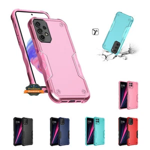 For Boost Mobile Celero 5G 2023 Hybrid Shockproof Hard Rugged PC TPU Case Cover - Picture 1 of 33