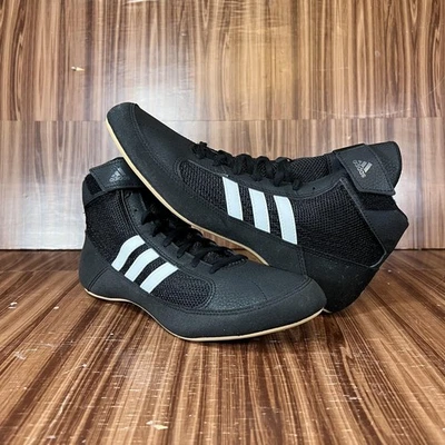 Adidas HVC Wrestling Shoes Mens 8.5 Black White Indoor Grappling Boots AQ3325 - Image 1 of 4