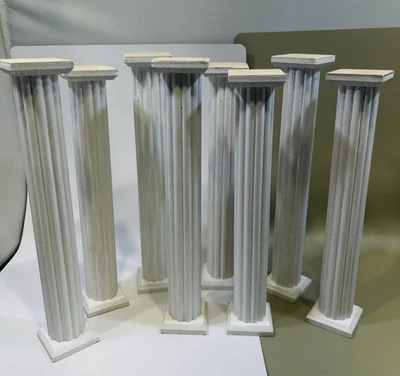 8 Vintage Wilton Roman Cake Pillars Columns 10" Tall - Image 1 of 4