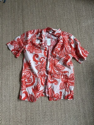 Dries Van Noten Men's Cotton Voile Short Sleeve Shirt Size Medium Hawaiian Print - Image 1 of 4