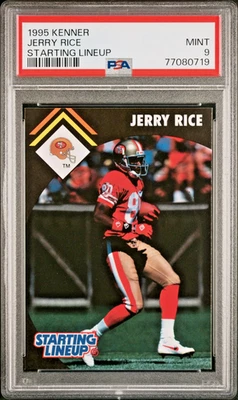 1995 Kenner Starting Lineup JERRY RICE PSA 9 49ers Card low pop - Image 1 of 2