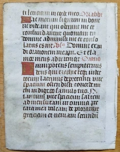 Original Manuskript Blatt Brevarium Pergament Gold Initialen - 1480 - Picture 1 of 2