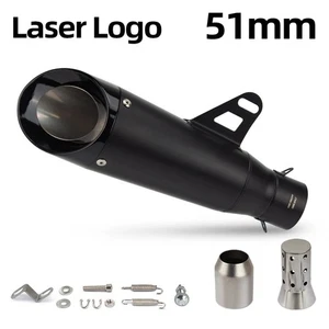 Motorcycle Exhaust Tail Pipe Two Layer Modify Project Muffler with DB Killer Sil - Picture 1 of 13