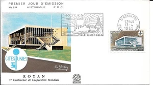 France 1968 FDC 5 World Cooperation Conference YT 1554 - Picture 1 of 1