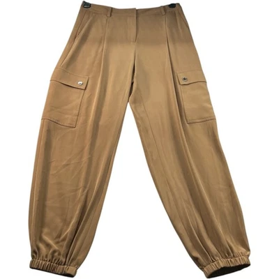 Pantalones de vestir Calvin Klein para mujer talla 10 bolsillos tostados camel elásticos nuevos sin etiquetas Foto 1 de 4