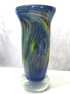 Jarrón boho colorido vintage sin marca salpicaduras fin de día - Imagen 1 de 6