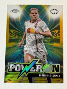 2023-24 Topps Chrome UWCL Power On Gold Refractor #2 Eugenie Le Sommer 16/50 - Imagen 1 de 2