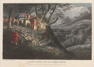 HENRY ALKEN - Jagd, Nächtliche Fuchsjagd mit Sir Thomas Mostyn. Aquatinta 1842 - Picture 1 of 1