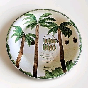 *  MULBERRY   Palm Tree 10.5" Platter Tropical Island 2004 - Picture 1 of 3