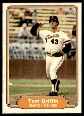 1982 Fleer Tom Griffin San Francisco Giants #389 - Image 1 of 2