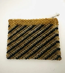 Vintage Glas Rocailles Mesh Abend Geldbörse 4”/3”. - Bild 1 von 10