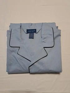 TOWNCRAFT Vtg.Men's Blue Cotton/Polyester Large Pajama Set Long Sleeve&Pants NEW - Picture 1 of 12