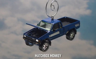 Blue Legendary '85 Toyota SR5 4x4 Pickup Truck Christmas Tree Ornament Decor - Image 1 of 4