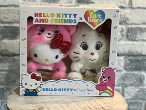 Hello Kitty Loves Cheer Bear 10 Zoll Sammlerstück Care Bears Plüsch 2er-Pack - weich - Bild 1 von 6