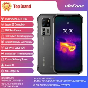 6.1 inch Ulefone Armor 11T 5G Rugged Phone MT6873 8GB RAM 256GB ROM 48MP 5200mAh - Picture 1 of 15
