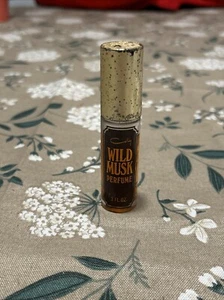Vintage Coty wild musk .3oz cologne Dab 1970 Or 1980 Pfizer On Bottle Old Label - Picture 1 of 6