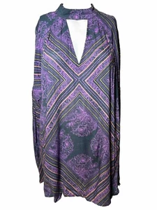 Free People Womens XS Top Blouse Bohemian Keyhole Neck Back Boho NEW - Picture 1 of 12