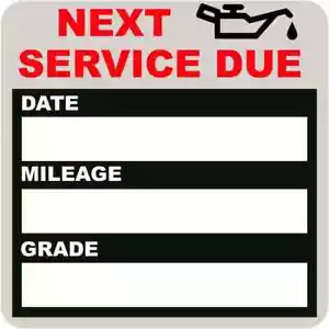 Oil Change Stickers Static Cling, 120Pcs 2X2 Inches Oil Change Reminder Sticker - Picture 1 of 2
