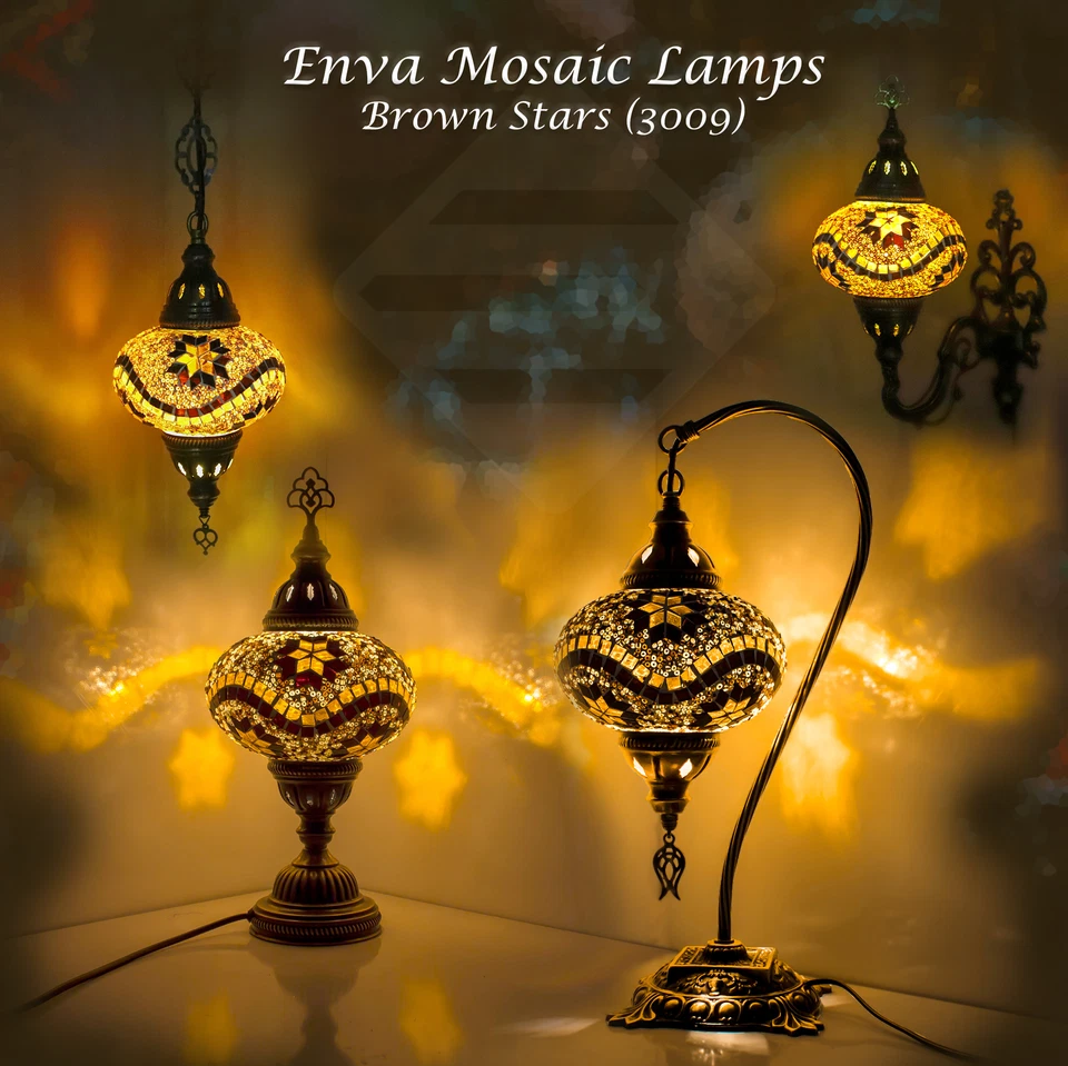 Lámpara de mosaico turco marroquí Tiffany mesa de escritorio cuello de cisne luz de pared | LED gratis Foto 1 de 1