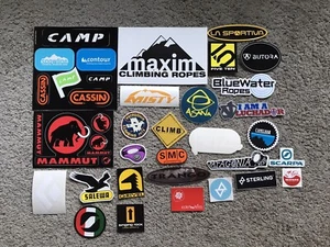 38 Climb Climbing Stickers#38B Mammut Scarpa 5-10 Trango Black Diamond Patagonia - Picture 1 of 1